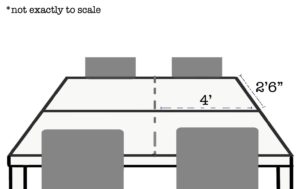 Crop table seating