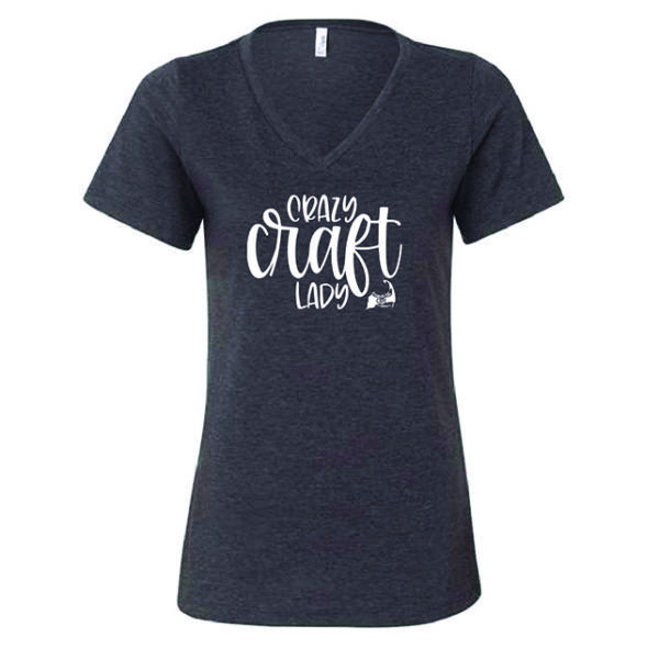 Crazy Craft Lady, V-Neck Tee